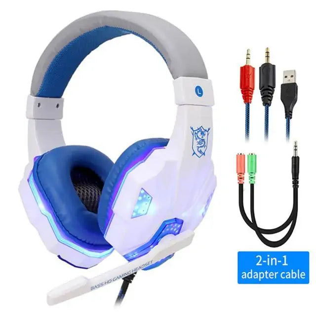 custom headset gear Led Light Wired Gamer Headset – Quirky Custom Gear